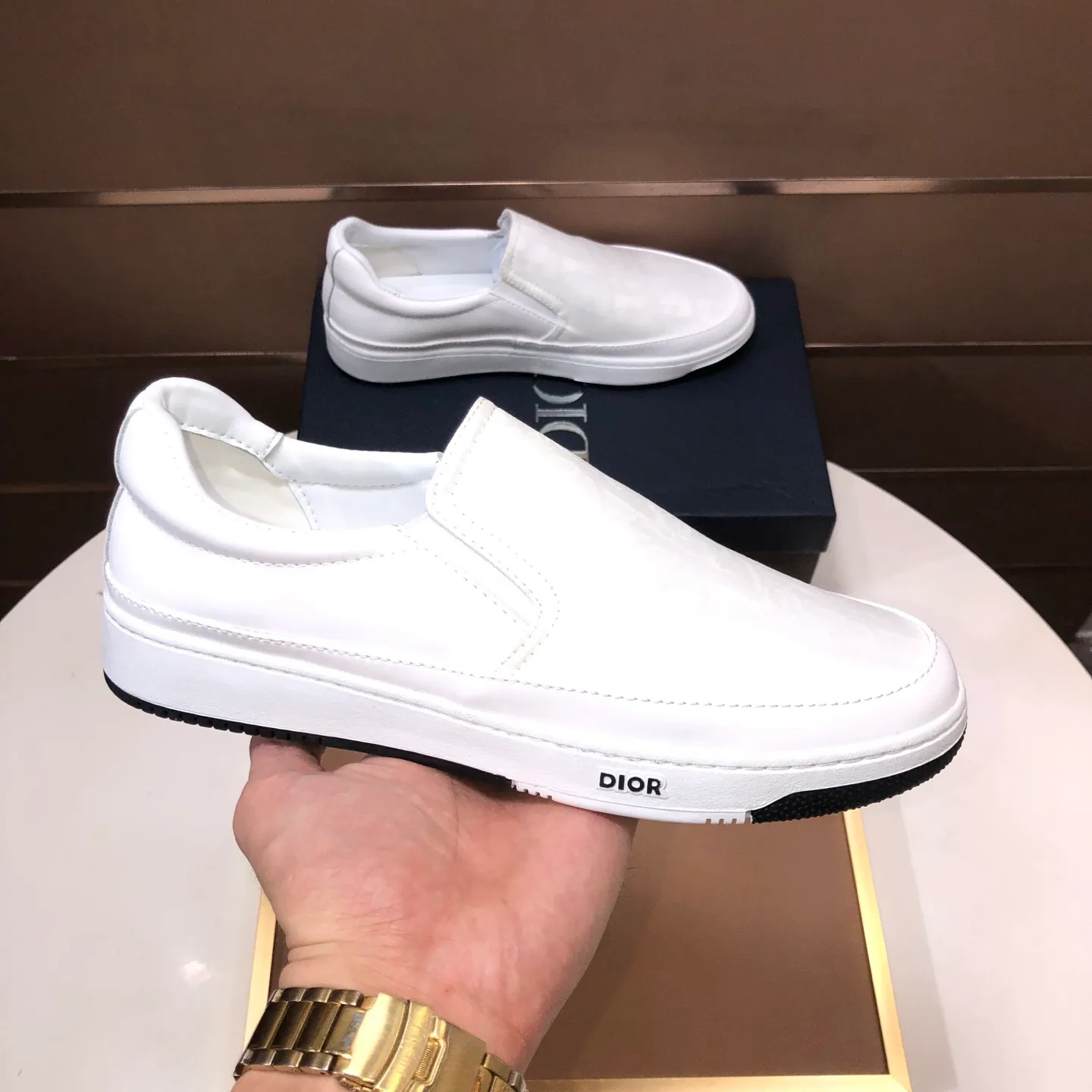 Men's shoes💰420💰【Dior】Official website global debut 🔝The latest masterpiece of high-end men's shoes brand: original special cloth fabric imported from Italy + imported sheepskin lining🔥Original toe-cap rubber outsole Soft and comfortable, making walking more convenient and comfortable! Size: 38-44 (45 can be customized)